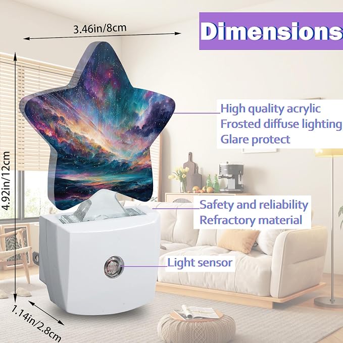 Dreamy Polar Lights Night Light for Kids,Abstract Night Lights Plug Into Wall, Lightweight Dusk to Dawn Light Sensor Warm Nightlights for Girls Boys Bedroom Nursery Basement