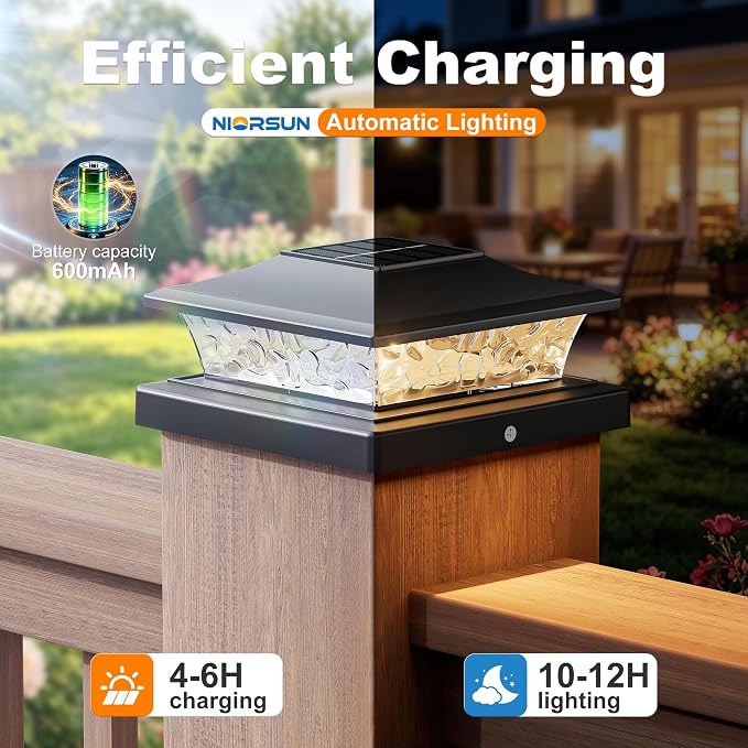 4x4 Post Solar Lights Color Changing with Remote, 8 Pack Black | RGB Solar Post Lights, 4x4 Post Caps Wood Vinyl,5x5 Vinyl & 6x6 Wood,IP64 Waterproof Fence Post Solar Lights Outdoor for Deck