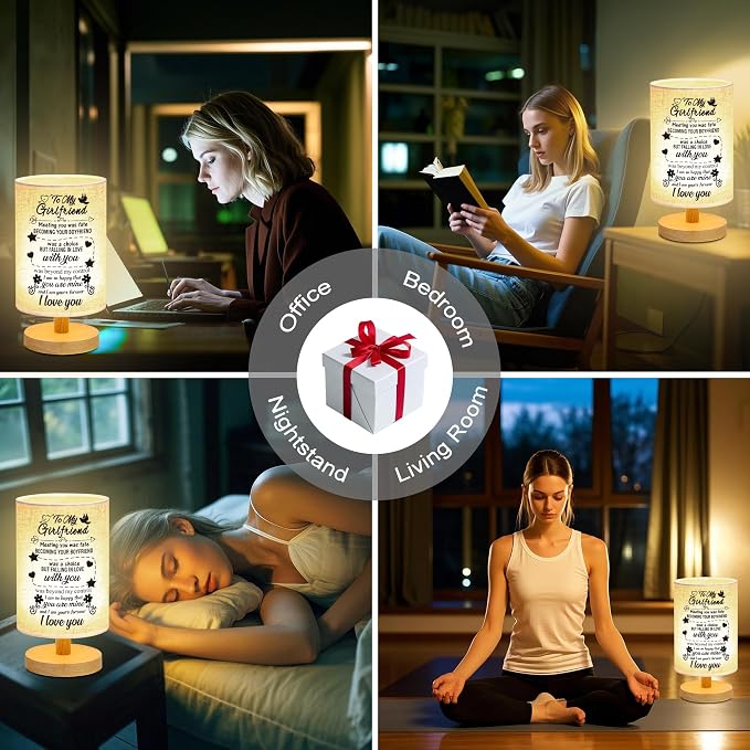 WSYEAR Romantic Gifts for Girlfriend Mothers Day Gifts, Night Light Lamp, Girlfriends Birthday Gifts for Her from Boyfriends