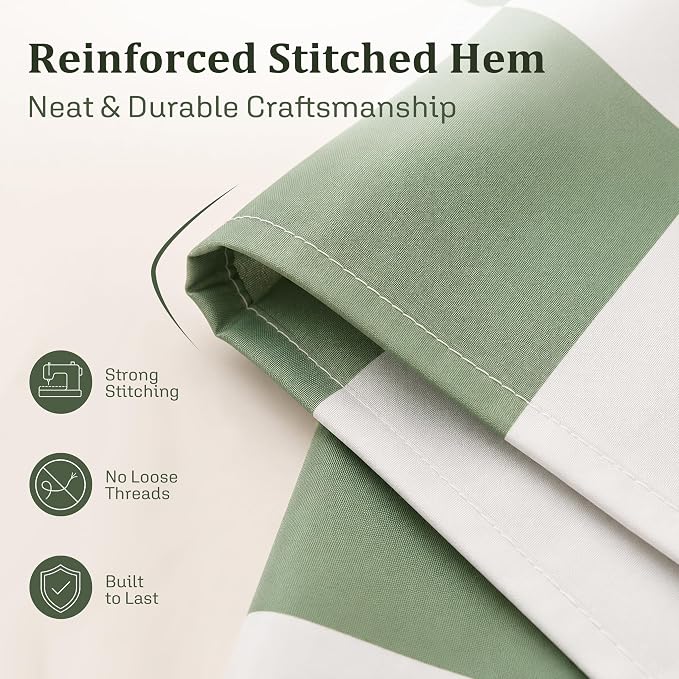Ohocut Checkered Shower Curtain, Sage Green Shower Curtains for Bathroom, Cute Retro Checkboard Shower Curtain Vintage Aesthetic, Washable Fabric Bath Curtain 72''x72''
