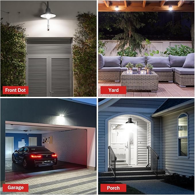 Sengled Motion Sensor Light Bulbs, A19 LED Dusk to Dawn Bulbs 5000K Daylight, Motion Activated Indoor Outdoor Light Bulbs 8.8W (60W Equivalent) 800 Lumens for Porch, Garage, Hallway, 2 Pack