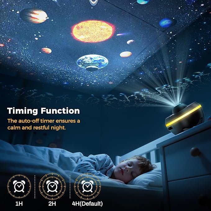 Galaxy Projector, 13 in 1 HD Planetarium Galaxy Star Projector | 360 Rotating Star Projector Light with Adjustable Knob and Timer for Kids, Ceiling, Gifts, Room Decor