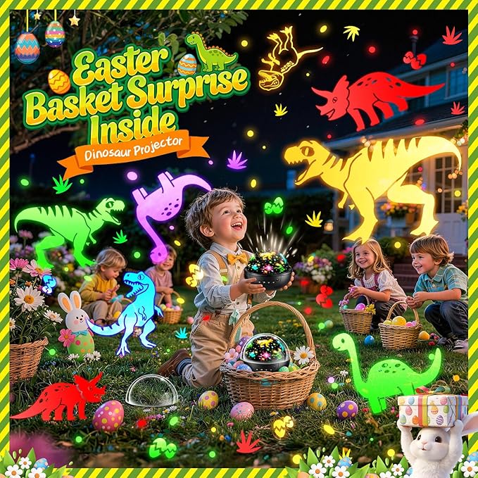 Dinosaur Toys for Kids 3-5, 【Remote+3 Films+93 Effects】 Dinosaur Toys for Kids 2-4, 【3 Timer+5 Brightness】 3 Year Old Boy Gift, Rotate 3 Year Old boy Birthday Gift, Boys Christmas Gifts Boys