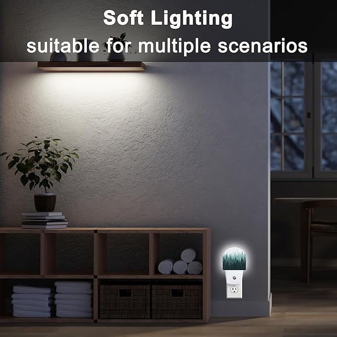 Night Light,Nature Landscape Night Lights Plug Into Wall for Bedroom Bathroom Kitchen Hallway Stairs Hallway Energy Efficient Decor Desk Lamp Gifts