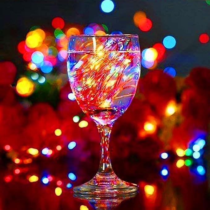 12 Pack Fairy Lights Battery Operated String Lights - 7ft 20 LED Waterproof Silver Wire Firefly Lights for DIY Wedding Décor Table Centerpieces Craft Mason Jars Party Decor(Multicolor)