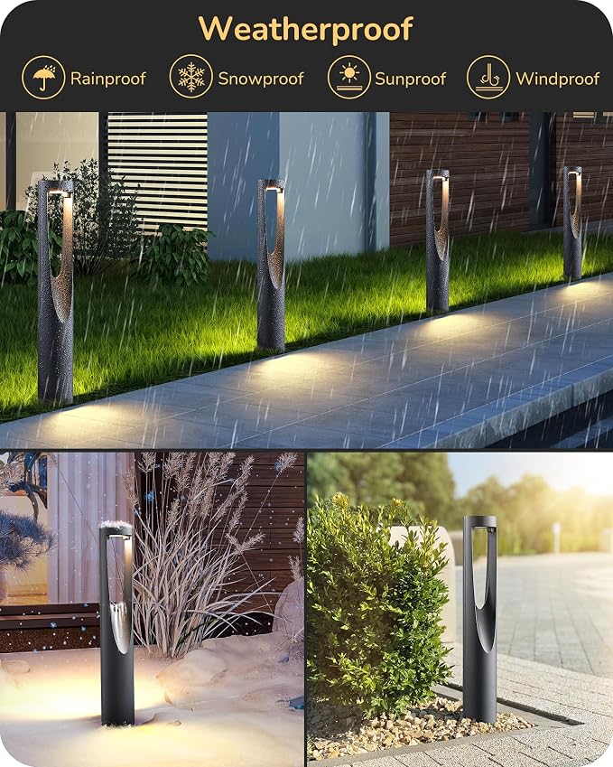 EDISHINE Low Voltage Landscape Lights for Walkway 6 Pack | 150LM 3000K, CRI80, LED Electric Outdoor Landscape Lighting with Connectors, Waterproof for Yard, Garden
