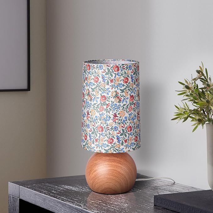 Ziqqeelam Flowers Cute Small Table Lamp, Boho Floral Table Lamps for Bedroom, Bedside Small Table Lamp for Small Space, Farmhouse Mini Table Lamp with Flowers Shape for Bedroom, Living Room, Nursery