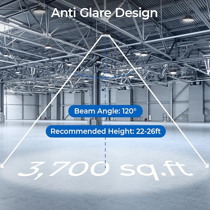 CINOTON 210W UFO LED High Bay Light, Aluminum LED Shop Lights with 31500LM, 5000K Commercial Bay Lighting for Warehouse Garage Workshop Factory, 6' Cable & Safety Rope, ETL Listed 1 Pack