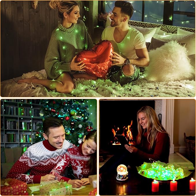 12 Pack 7FT 20LED Fairy Lights Battery Operated String Lights | Waterproof Silver Wire Firefly Mini Christmas Lights for Bedroom Party Birthday Wedding Halolween Home Indoor Decorations