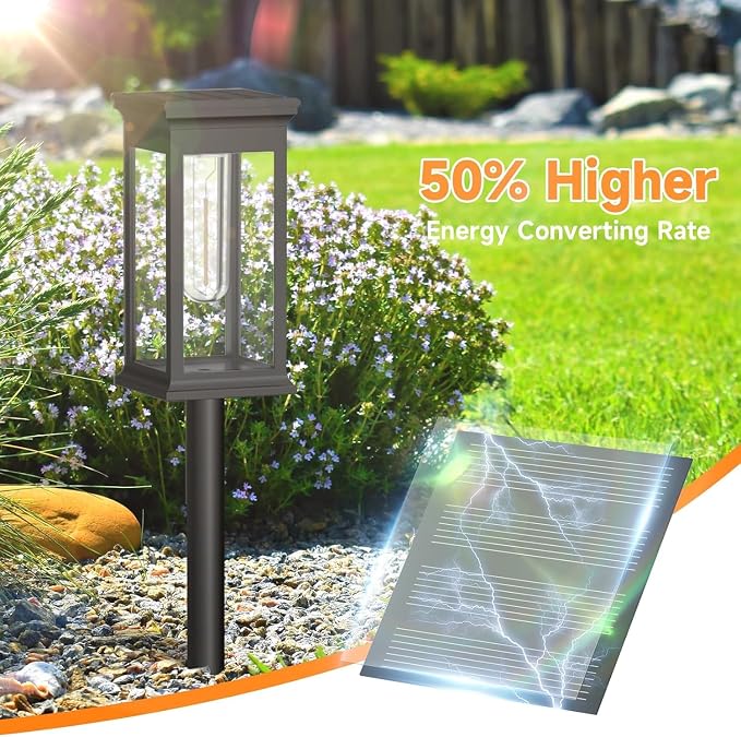 Solar Pathway Lights Outdoor Waterproof – 12 Pack Bright Solar Powered Garden Lights with Auto On/Off, IP65 LED Landscape Lighting for Walkway Patio Lawn Yard Decor