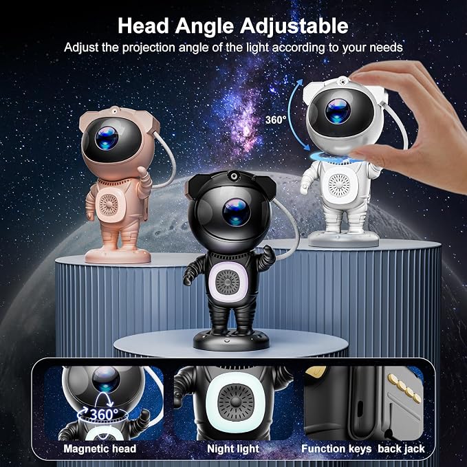 Galaxy Projector, Star Projector for Bedroom, Night Lights for Kids Room, White Noise, Bluetooth Speaker, Ceiling Projector, Room Decor, Gifts for Easter, Girls, Boys, Adults, Birthday