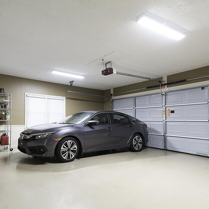 4FT LED Wraparound 40W 4 Foot LED Shop Lights for Garage, 4400lm 4000K Neutral White, Wrap Light, 48 Inch Light Fixtures Flush Mount Office Ceiling Lighting, Fluorescent Tube Replacement