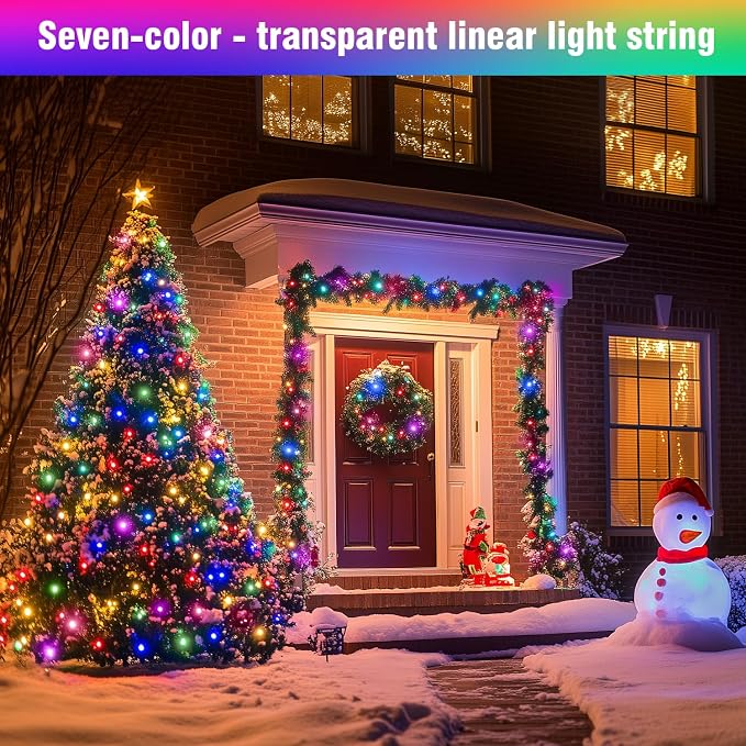 100FT Multicolor Fairy Lights, Connectable Christmas String Lights | Waterproof LED Light with Timer for Tree, Bedroom, Patio, Wedding, Party, Indoor Outdoor Decor