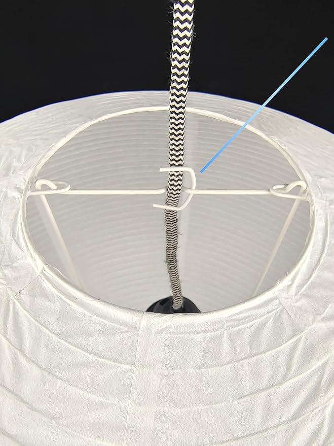 (22.05Inch) Large Paper Lantern, White Pumpkin Paper Lamp Shade, Handmade Folding Hanging Paper Lamp Shade, Suitable for Indoor Ceiling Light Decor (22.05)