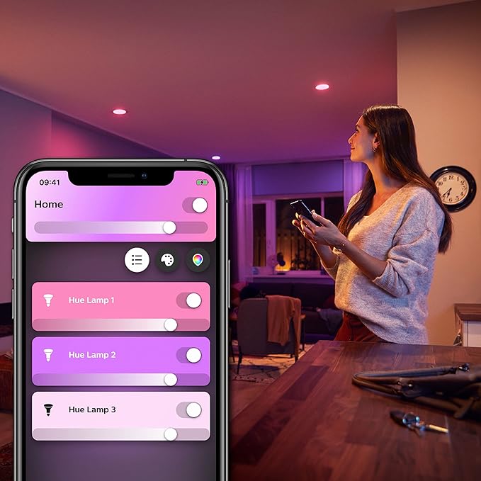 Philips Hue Premium Smart Bulbs, 16 Million Colors, for Most Lamps & Overhead Lights, Hub Required, Compatible with Alexa, Apple HomeKit and Google Assistant (2 Pack)