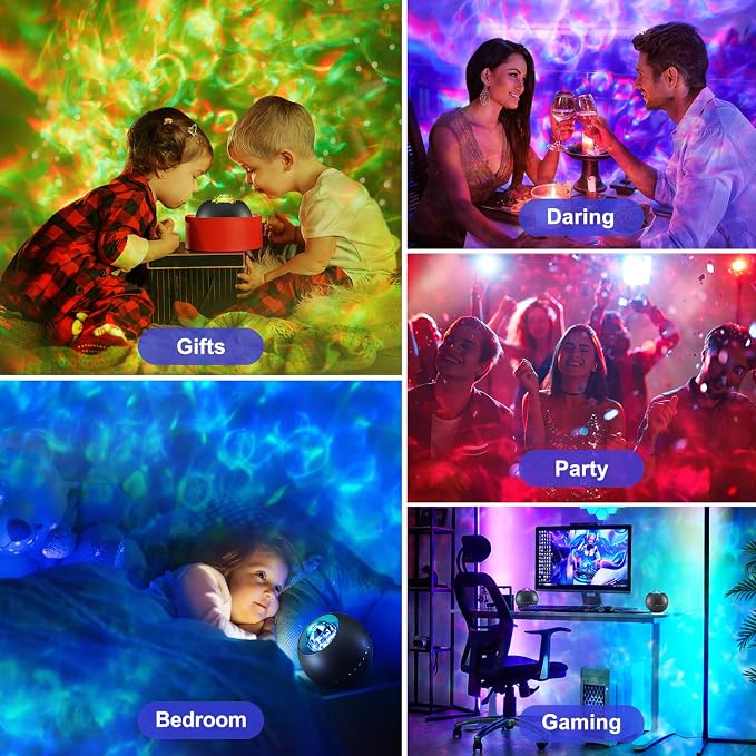 One Fire Galaxy Projector, Vibrant Galaxy Light | White Noise & Bluetooth, Remote Timer, Kids Night Light, Room Decor for Teen Girl
