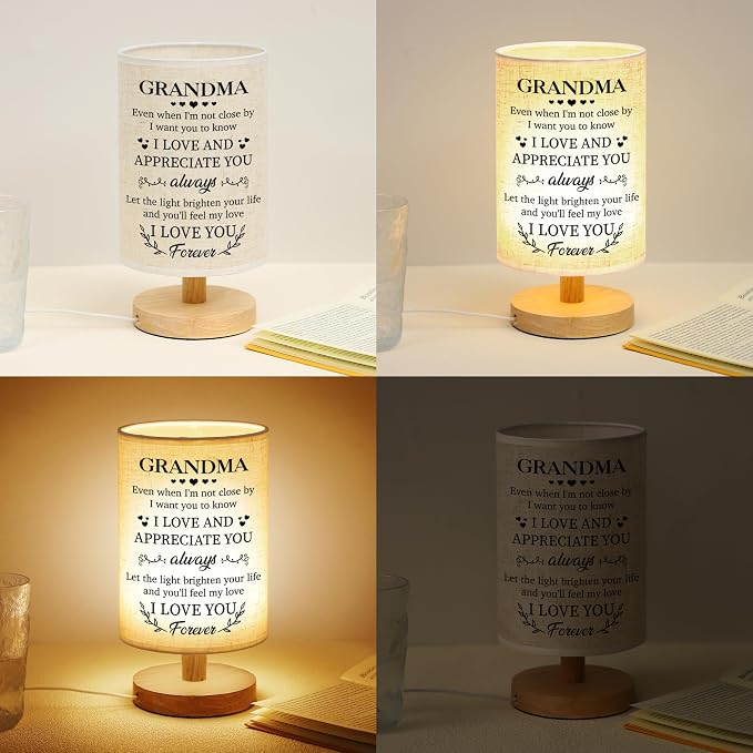 WSYEAR Birthday Gifts for Grandma from Grandkids, Grandma Birthday Gifts Table Lamp for Grandmother Nana Birthday Unique Grandma Gifts