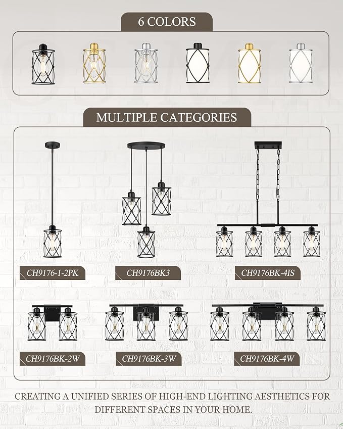 4-Light Oil Rubbed Bronze Bathroom Light Fixtures Over Mirror, 29" UL-Listed Modern Farmhouse Wall Sconce Lights with Clear Glass and Metal Cage for Bath, Hardwire E26, CH9176ORB-4W