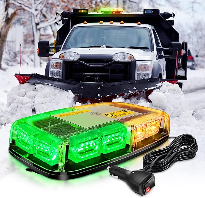 Nilight 12 Inch Roof Top Strobe Lights 48LED Hazard Light Emergency Safety Warning LED Flashing Light Bar Magnetic Mount 12V 24V for Cars Trucks Snow Plows Construction Vehicles