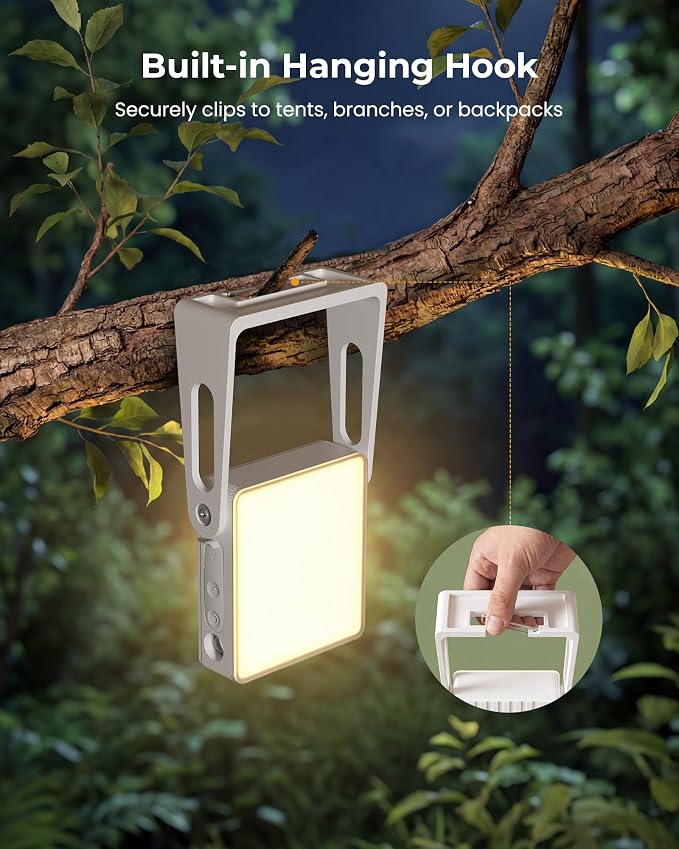 PopoIron LED Camping Lantern, 4000mAh Camping Lights with 3 Colors and Dimmable Brightness, 2-in-1 Flashlight & Emergency Indoor Lantern for Home Power Outages Camping Hiking Hurricane
