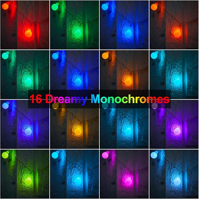 Minetom RGB Globe String Lights - 21FT 60LED Battery Operated with Remote, 20+ Color Modes & Timer, Fairy Lights for Bedroom, Living Room, Classroom, Dorm & Birthday Parties