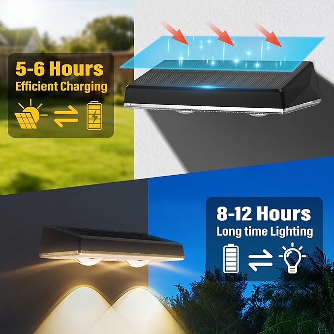 Dusk to Dawn Solar Fence Lights 7 Fixed Colors and RGB Waterproof Solar Deck Light ON/Off Push Switch Outdoor Solar Wall Lights for Outside/Backyard/Step/Patio/Pool, 20PACK