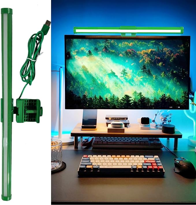 Monitor Light Bar Adjustable Lamp | 3-Color Adjustable Anti-Glare Screen Light for Computer Monitors—Ideal for Office, Home, Dorm, College, Workbench, Cubicle, and Desk Setups