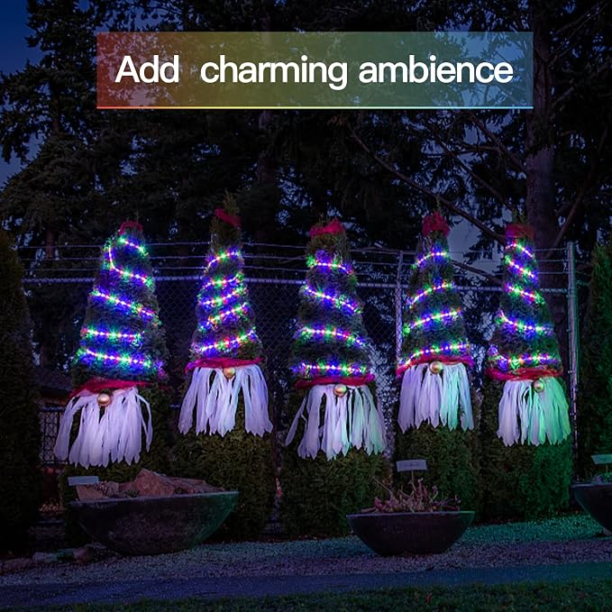 33ft 100 LED Outdoor String Lights, Multi Color Fairy Lights Battery Operated with Remote, Led Twinkle Lights for Bedroom, Backyard, Wedding, Tree, Mason Jar, Wall, Centerpiece, Christmas
