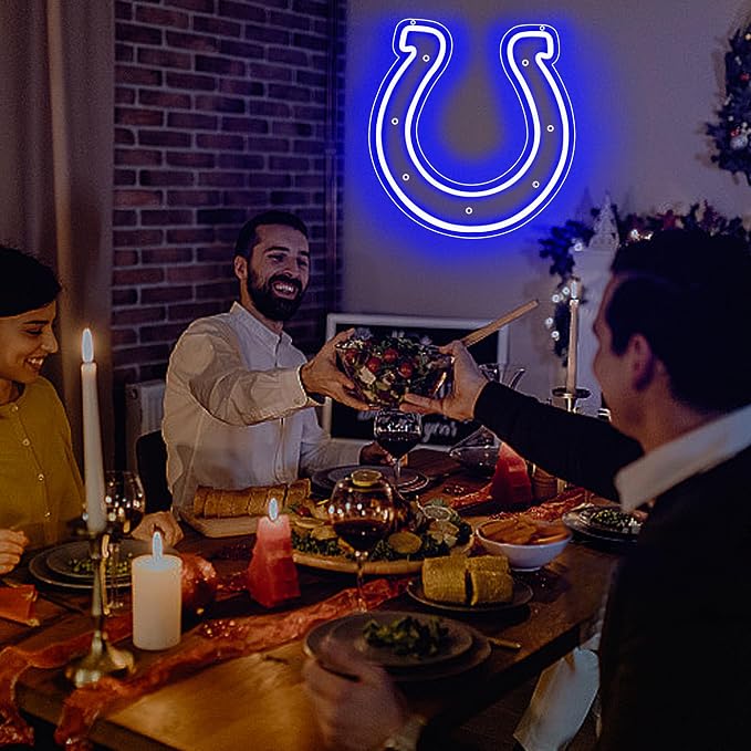 Football Neon Sign for Wall Decor Football Led Neon Light for Man Cave | Dimmable Rugby Team Logo Led Sign for Bedroom Party Club Bar Dorm Garage Decor Birthday Gifts for Rugby Fans Size12.9*13.7 In
