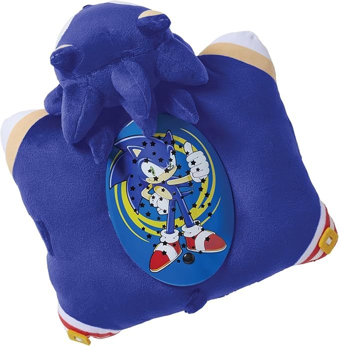 Pillow Pets Sonic Sleeptime Lite - 11" Sonic The Hedgehog Plush Nightlight,Blue
