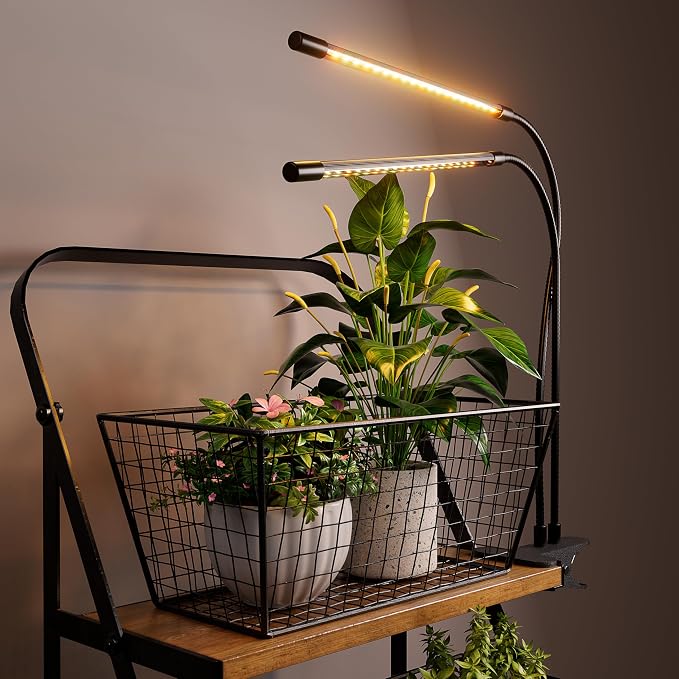 bseah Plant Grow Light for Indoor Plants, Full Spectrum Indoor Grow Light, 3 Modes & 10-Level Dimmable, Auto ON & Off Timer