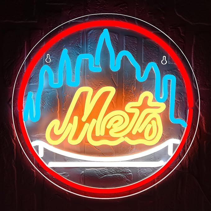 Baseball Neon Sign for Wall Decor Baseball LED Light Up Sign Baseball Wall Decor Sports Neon Lights for Club Bedroom Man Cave Bar Sports Gifts for Men Teen Boys Fans,Size 13.4 * 13.4 inch(FMXD151)