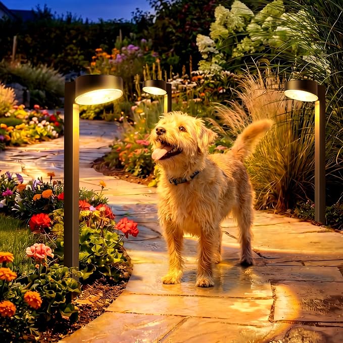 VOLISUN Solar Pathway Lights Outdoor, 12 Pack 3CCT(3000K/4500K/6000K) Bright Solar Walkway Lights, Auto On/Off, Landscape Path Lights with Optical Len & IP65 Waterproof for Yard Patio Walkway Driveway
