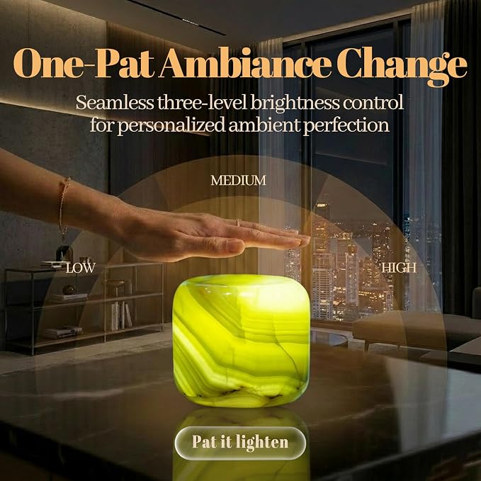 Marmor Marble Lamp Table Lamp Unique Stone Lamp Touch Lamp Pat Lamp Type-C 3 Way Bedside Lamps Ambient Light Bedroom Night Stands Small Night Light Decorative LED Warm Portable Lamps Rechargeable