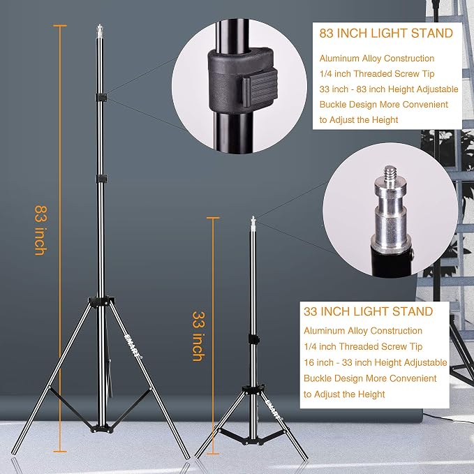 EMART Umbrella Photography Lighting Kit with 45W 5500K Bulb for Studio | 33" Shoot Through & Reflective Photography Umbrella, Tripod Stand, Full Spectrum Bulbs for Video Recording, Portrait, Podcast