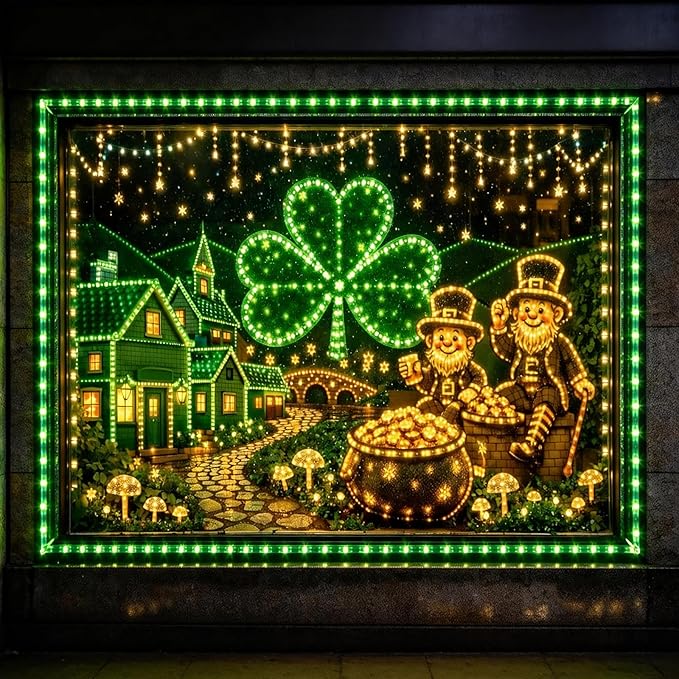 66Ft Waterproof Green LED Rope Lights, 16 Color Changing String Lights with Remote & Emerald Mode, 200 LEDs Outdoor Party Lights for St. Patrick's Day, Pub, Garden, Patio Décor