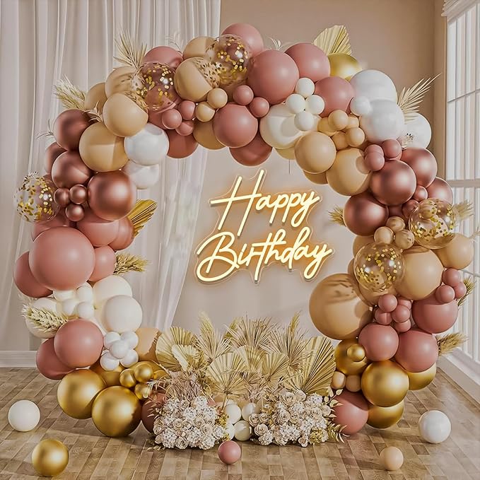 Happy Birthday Neon Sign for Wall Decor, Dimmable LED Happy Birthday Light Up Sign, Happy Birthday Sign for All Birthday Party Decoration Backdrop and Any Ages Bday Celebration, Warm White