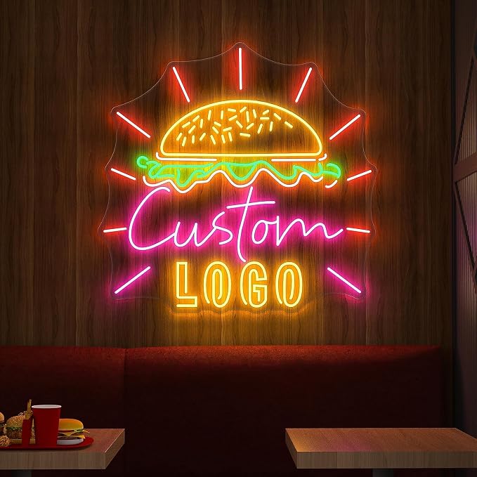 Wakklia Custom Logo Neon Sign, Custom LED Neon Sign Personalized | Light Up Neon Name Sign for Bar Business Studios Salon Beauty Nail Coffee Shop Wall Decor