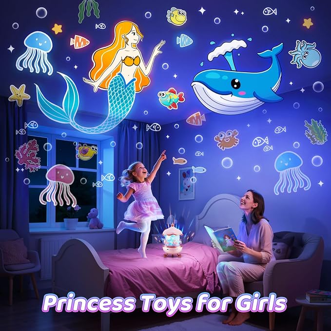 Sensory Toys for Kids with Autism, 15 Soothing Sounds+15 Films+ 315 Colors Night Light Projector, 360°+Easy Remote Control+Rechargeable Sensory lamp, Musical Sensory Toys for Sensory Room Must Haves