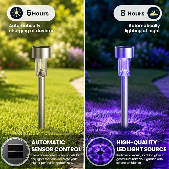 GIGALUMI Solar Halloween Lights Outdoor Waterproof 20-Pack Halloween Decor | Auto dusk-to-dawn on/off, ideal for yard lawn pathway patio walkway, creepy holiday night ambiance