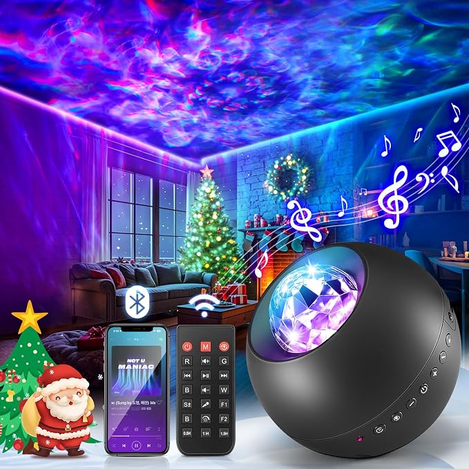One Fire Galaxy Projector, Vibrant Galaxy Light | White Noise & Bluetooth, Remote Timer, Kids Night Light, Room Decor for Teen Girl