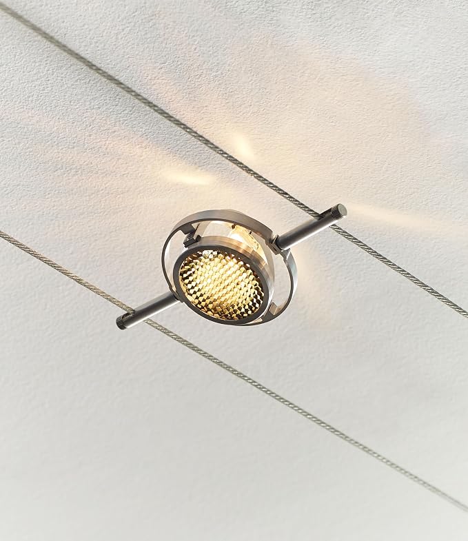 Tiella 800CBL5PN-LED, Accent Electronic Low Volt Surface Track Lighting Kits, LED Compatible, Nickel