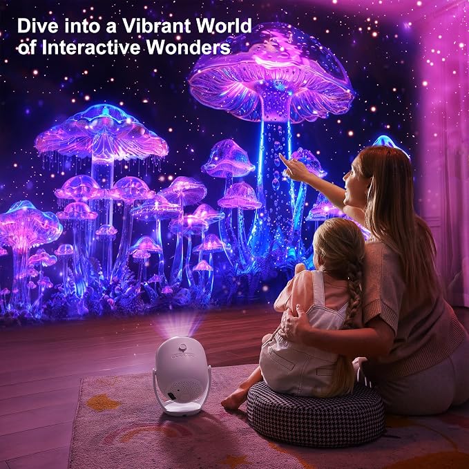 Brizled Projector Galaxy Light Pro, 4K Glasses-Free 3D LED Night Lamp Ocean | Holographic Planetarium Bedroom Star Light with 90+ Dynamic Themes; Stereo Bluetooth Speaker; Remote Nebula Light for Ceiling