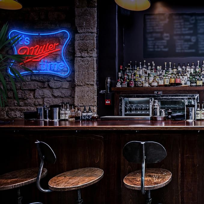 Bar Neon Signs for Wall Decor Dimmable Beer Led Neon Light Signs for Man Cave Home Party Pub Shop Beer Club Bedroom Neon Bar Sign Wall Art Decor