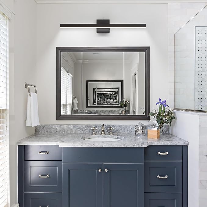 Black Bathroom Vanity Light Fixture 31.5'' 20W Dimmable 5CCT LED Hardwired | Bathroom Light Fixture Over Mirror, Bathroom Wall Sconce, Rust-resistant, ETL Certificated, 2700K/3000K/3500K/4000K/5000K
