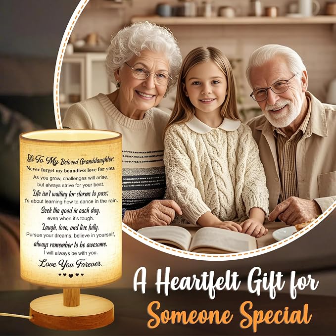 WSYEAR Granddaughter Gifts from Grandma, Birthday Mothers Day Graduation Gifts for Granddaughter Night Light,to My Girls Kids Present from Grandma