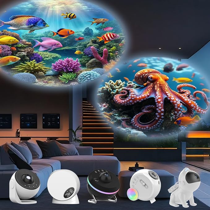 Galaxy Projector Pro Disc,Upgrade Ocean Version Realistic Discs,Planetarium Star Projector Night Light Discs,6 Film Discs 4K HD,for Kids Bedroom Ceiling Birthday Gifts (Device Not Included)