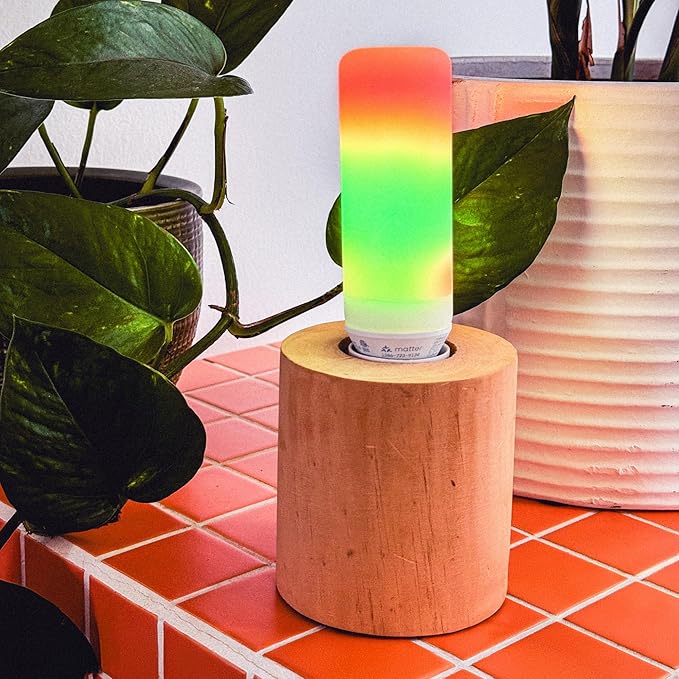LIFX Opal Color Tube Smart LED Bulb, 104 LEDs with 52 Zones, Polychrome Flame & Morph Modes, Tunable White 1500K–9000K, Dimmable Wi-Fi RGBW Tube Light, Works with Alexa, Google, Siri, LFX/T10L/OP