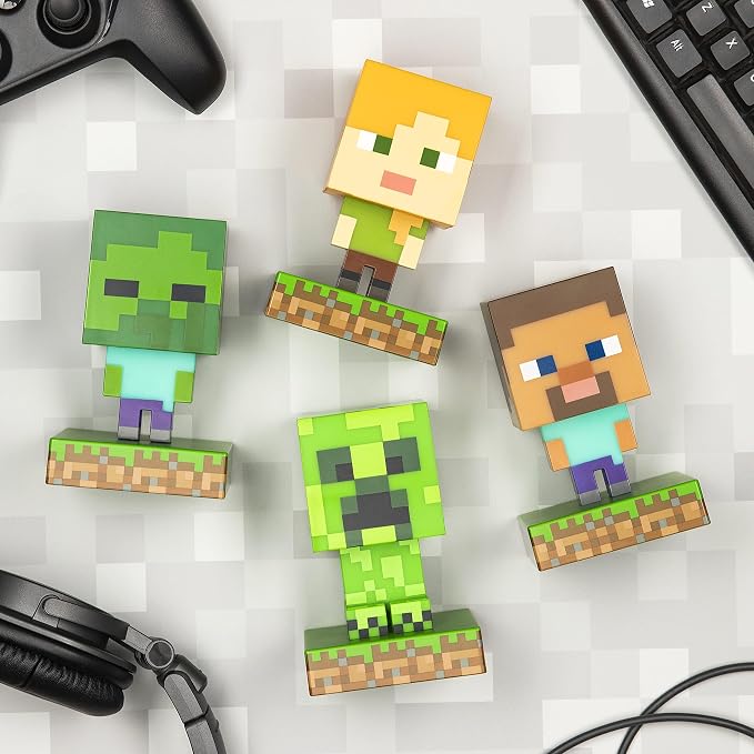 Minecraft Alex Icon Light - Officially Licensed Minecraft Gift for Gamers, Battery Powered Night Light | Paladone
