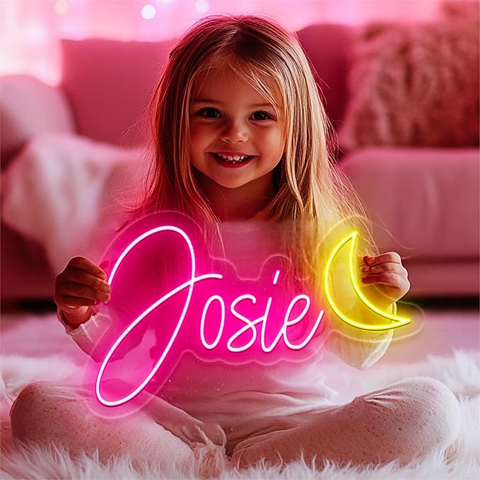 OPBYWE Custom Neon Signs, Personalized Large LED Neon Light Signs for Wall Decor, Customizable Name Logo for Wedding, Business, Bedroom & Birthday, Ready to Hang